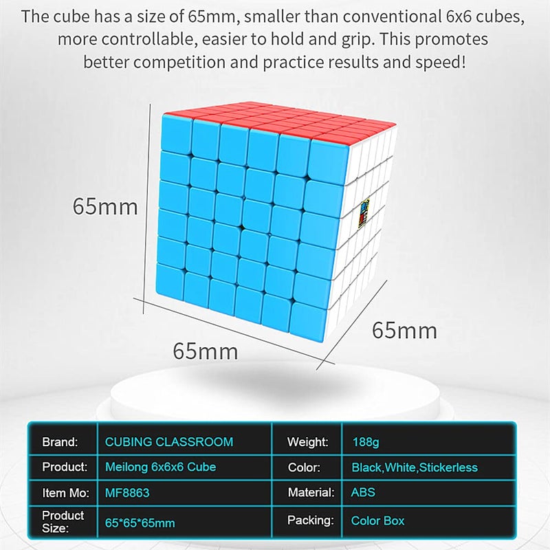 LiangCuber Moyu Meilong Speed Cube 6x6 Stickerless Meilong Puzzle Cube Education Toys Magic Cubes - Image 5